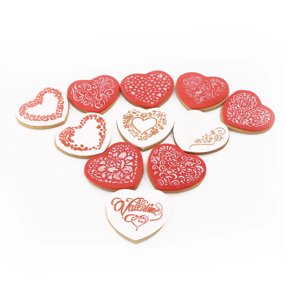 

12pcs/lot Wedding Decoration Cookie Mold Cookie Stencil and Biscuit Cutter Set, Send a Video