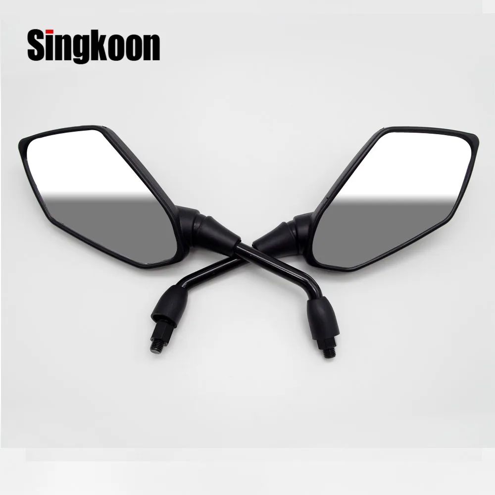

Universal 10mm Motorcycle Rearview Mirrors Black Scooter Moto Side Mirrors FOR mt 09 tracer honda cb500f suzuki gsxr 1000 k8