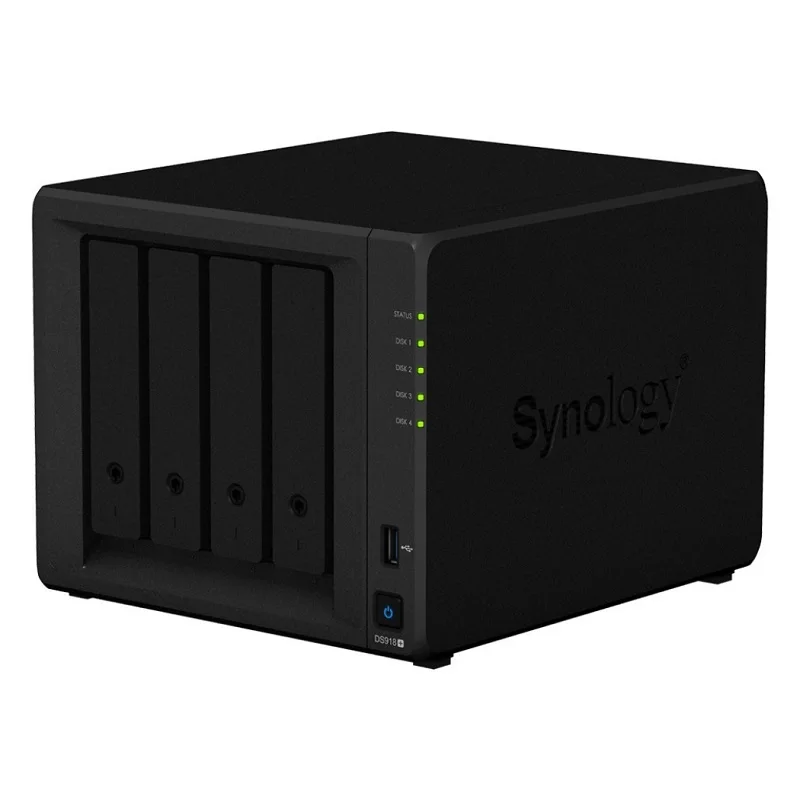 Synology 4 Bay NAS DiskStation DS918 + (бездисковое устройство) серверное рандомное шифрование