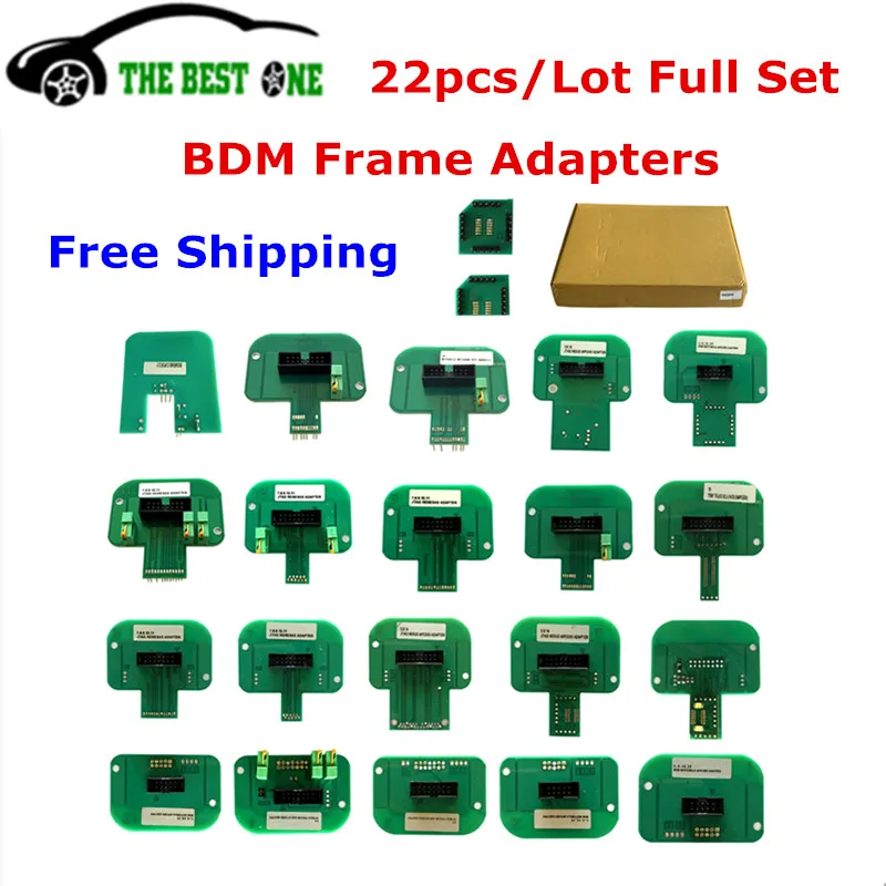 

2019 New Arrival 22pcs/Lot BDM Frame ECU RAMP Adapters Chips BDM Probe Full Set For Ktag Kess Fgtech K-Tag BDM100 Free Shipping