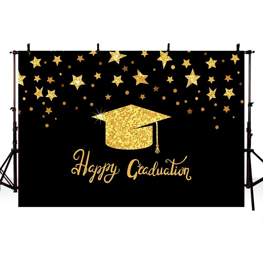 MEHOFOTO Happy graduation холостяцкая Золотая Кепка блестящие звезды точки детские фото фоны фон для фотостудии
