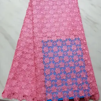 

Madison Latest Design African Lace Fabric 2019 High Quality Nigerian French Guipure Cord Lace fabric For Wedding