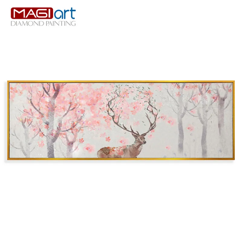 

Diamond painting accessories,Diamond embroidery,5D DIY mosaic Diamant, picture of rhinestones,full round Forest elk deer ZMA017