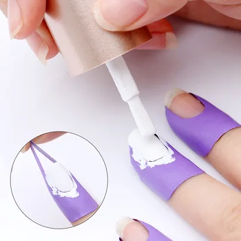 

1 Sheet Elastic Peel Off Tape for Nails Painting Polish Guard Protectors DIY Nail Art Stamps design Style prevent nail