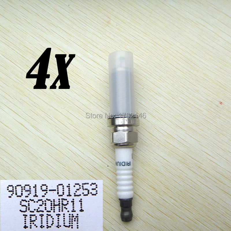 4 шт. свечи зажигания SC20HR11 90919-01253 для Toyota Переключатель окон Corolla iM Prius V Lexus CT200h Scion |
