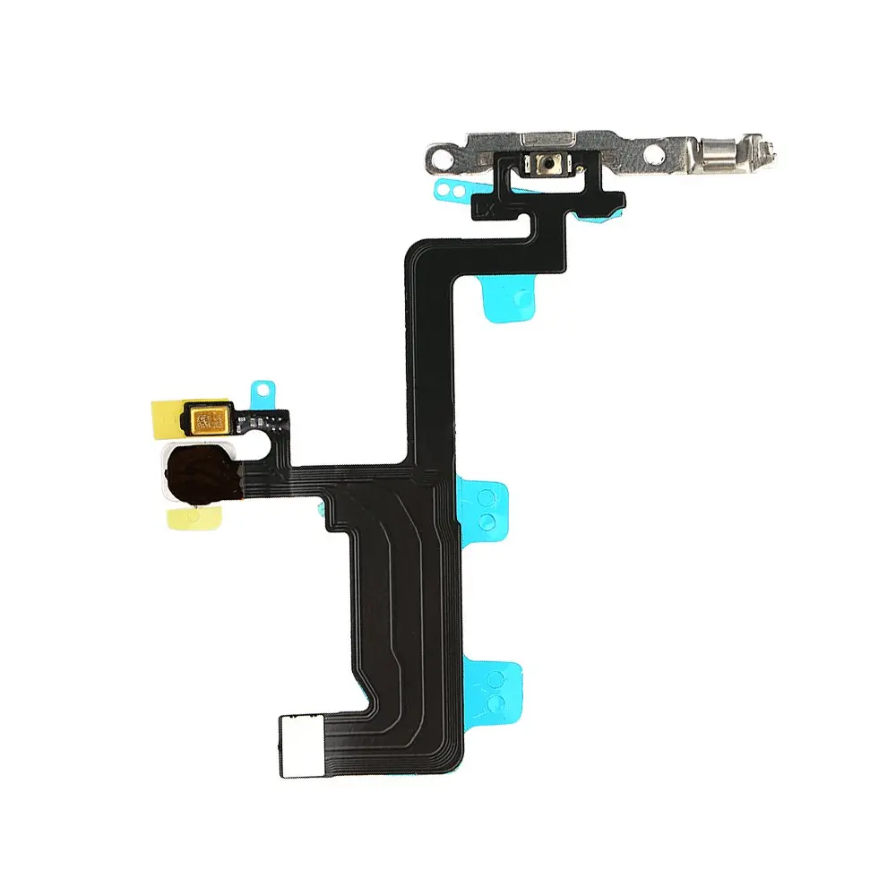 Для iPhone 6 6S 7 8 Plus X кнопка включения выключения питания+ регулятор громкости+ светильник вспышки+ микрофон+ разъем для отключения звука Гибкий Кронштейн кабеля