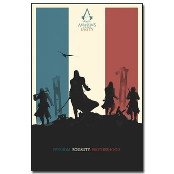 Шелковый Плакат Гобелен игра Кредо Убийцы Assassins Creed в а ссортименте