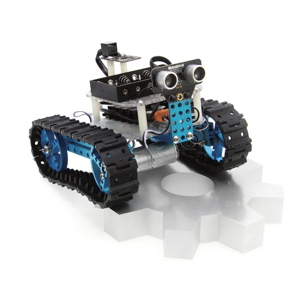 

Makeblock Starter Kit Blue (IR Version and Bluetooth Version) Best Gift for Child Kid Toy, DIY Car Kit Arduino Robot