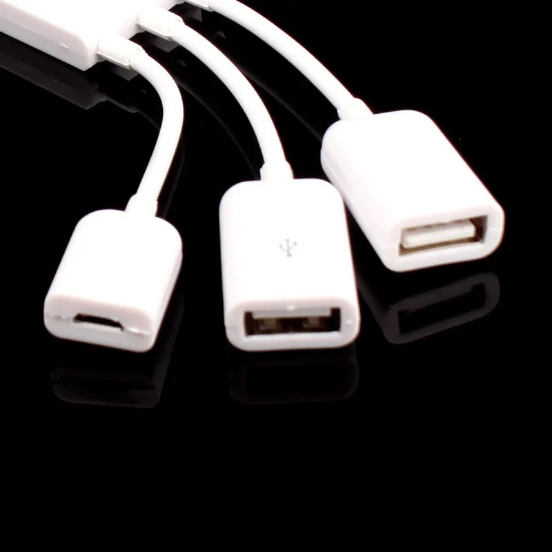 Горячие Dual Micro USB Host OTG Hub Кабель-адаптер для Samsung Galaxy S3 S4 Google Nexus #70065