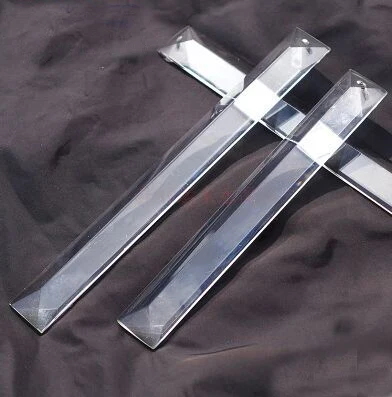 100PCS/LOT,30*200mm crystal triangle prism1 hole crystal chandelier trimming pendant crystal chandelier parts wholesale