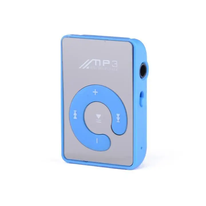 USB мини Зеркало Клип Mp3 Спорт синий 87 5 108 МГц музыкальный плеер с TF слот для карты