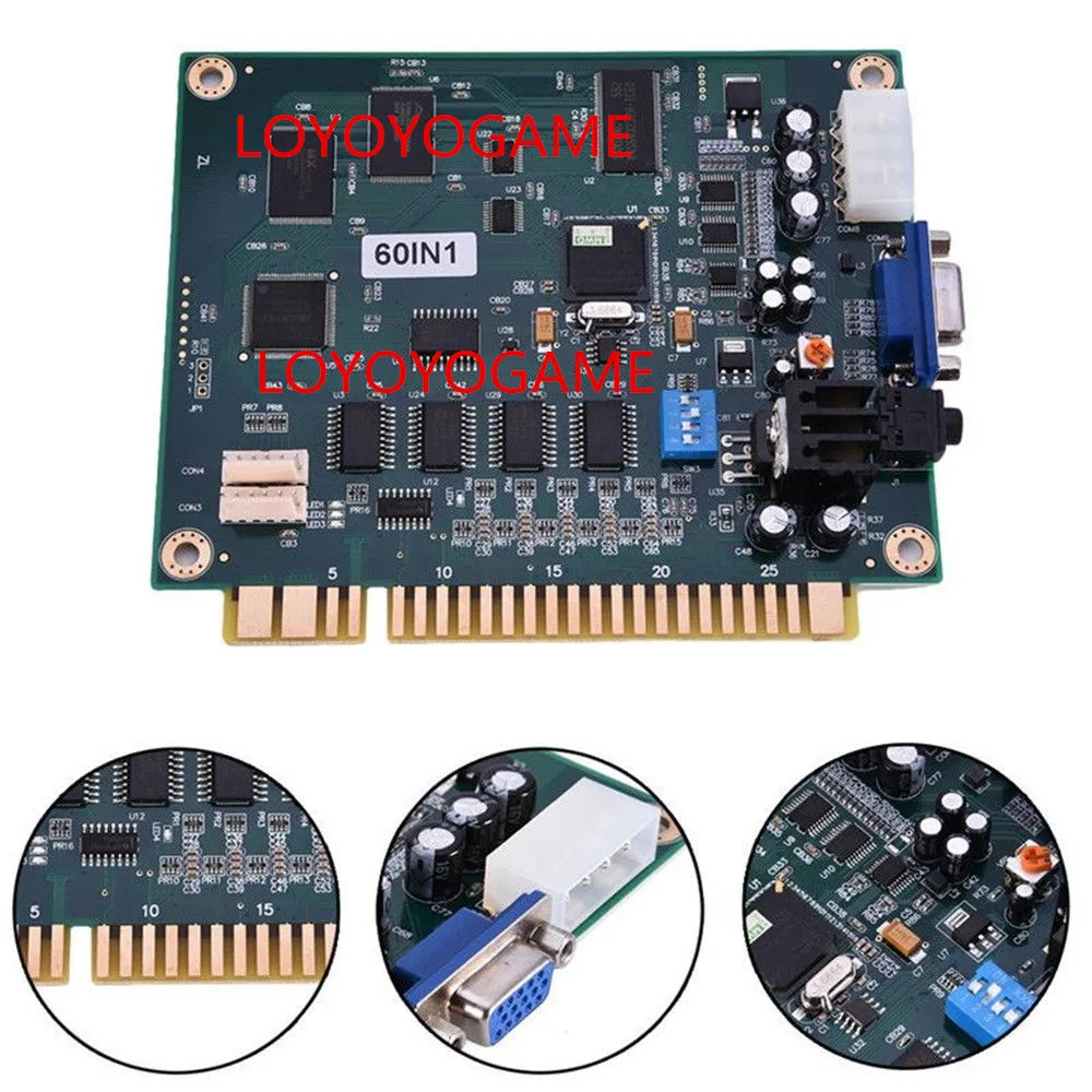 USA Seller 60 in 1 Game Elf Arcade Multigame JAMMA PCB Trackball Harness Type 2