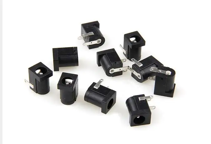 

2019 15Pcs PCB Mount 5.5 x 2.1 mm Female DC Power Jack Plug Socket Connector Black