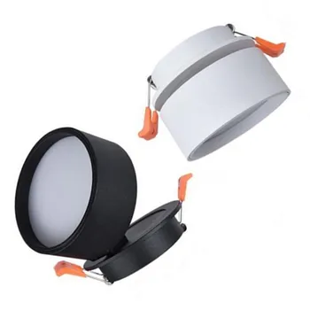 

White/Black shell 7W/12W/18W Dimmable COB Ceiling Downlight AC85-265V lamp COB Led downlights Ceiling Spot light +led driver