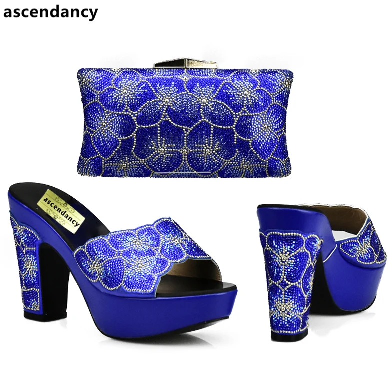 

Royal Blue Shoes and Bag Sets for Women African Matching Shoes and Bags Italian In Women African Shoes and Matching Bags Italian