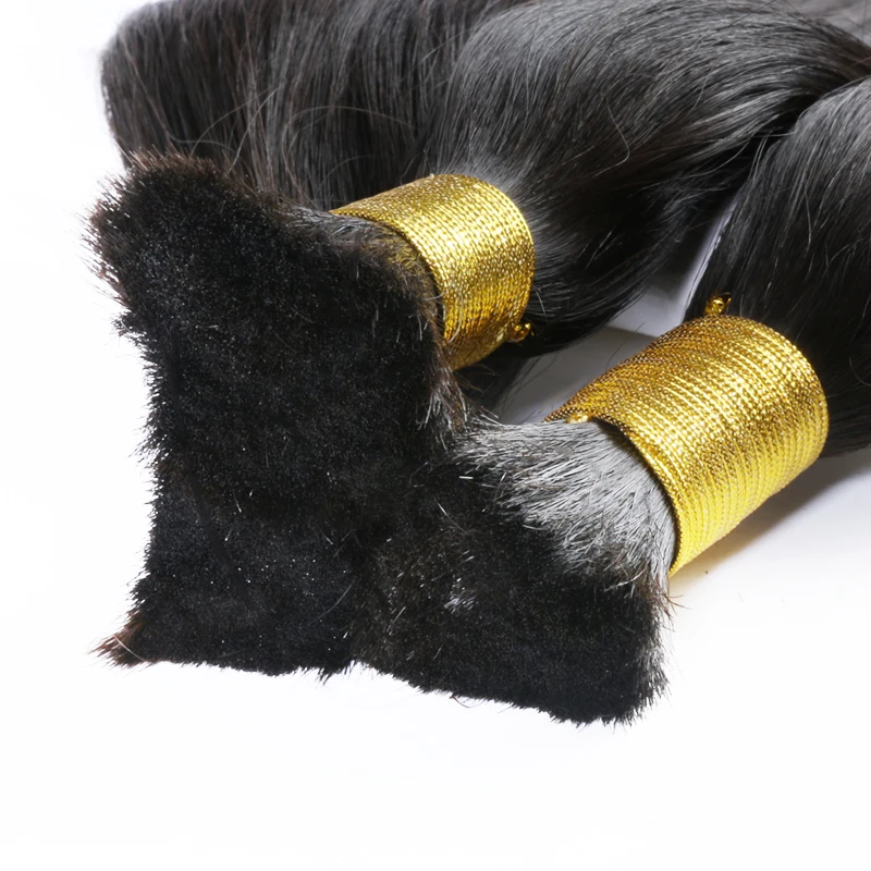 Addbeauty Bulk Human Hair For Braiding 1 Bundle Free Shipping Blonde 613 Natural Color Brazilian Straight Virgin Hair Extensions