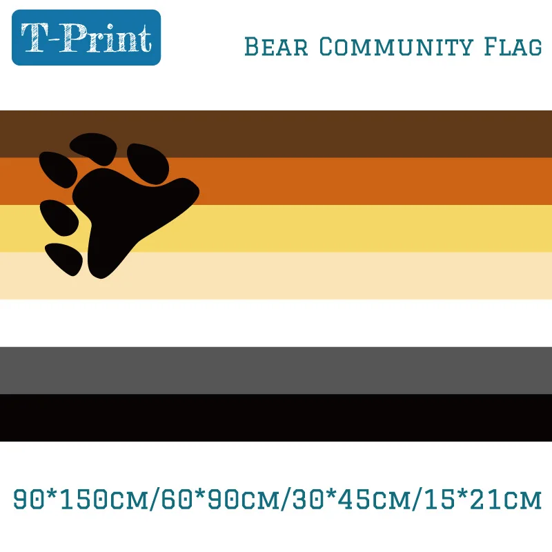 

Free shipping 30*45cm Car Flag 15*21cm/60*90cm/90*150cm Bear Community Flag For Party Bar Decoration