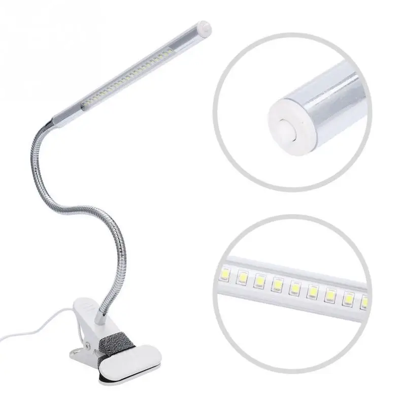 Гибкие инструменты для нейл-арта, светодиодный настольный светильник для чтения, металлический шланг, лампа с зажимом, USB интерфейс, настольная лампа для тату, макияжа тела