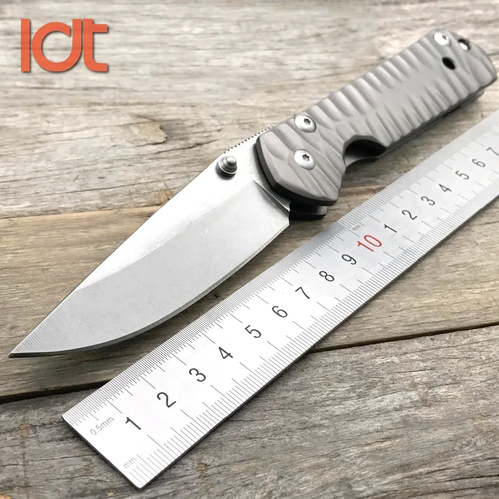 

LDT Sebenza Folding Blade Knife D2 Blade Steel Titanium Plating Handle Tactical Knife Pocket Camping Knives Survival Tools EDC