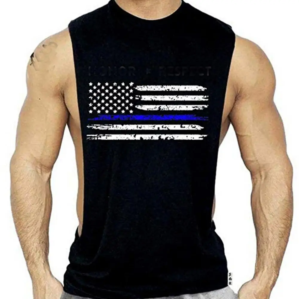 

Bodybuilding Tank Top Men Tops Sports Vest Cotton Large Open-Forked Male Workout Gym Tank Top Debardeur Homme #2M24 #N