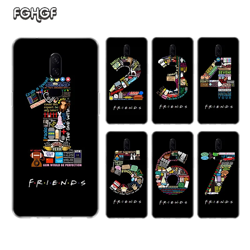 Friends Season TV Number Luxury Soft TPU Silicone Phone Back Case For OnePlus One Plus 7 Pro 5 5T 6T 6 Fundas Printed Cover |