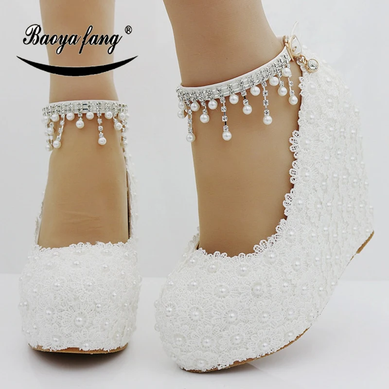 D'honneur Pompes Sangle Mariage 11 Demoiselle Chaussures Rose Cheville Haute Femme Femmes up Coins Blanc white Nouvelle De bleu rose Talons Cm Dentelle Mode Baoyafang Royal xRUwZAqO