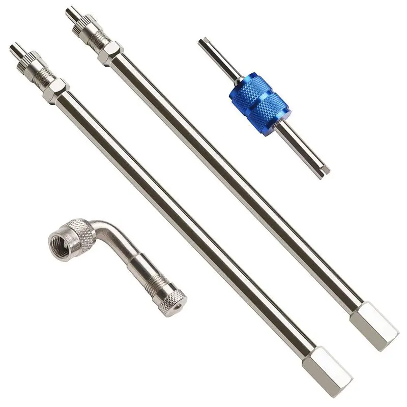 

4PCS Dually Valve Stem Extenders 90 Degree Angled Wheel Extenders ve Stem Extension Adapter for RV Tires Truck Pickup Trailer