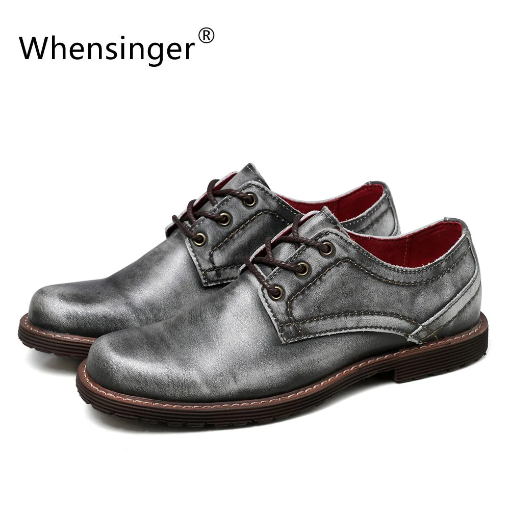 Whensinger - 2017 New Men's Shoes Genuine Leather Lace-Up Design 2311