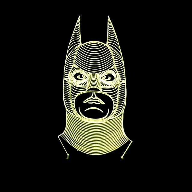 Bat Man Vision Led Night Light 7 Colors Change Fixtures Bat Man Vision Led Night Light 7 Colors Change Fixtures Luminaria De Mesa Wireless Bank Kids Lamp
