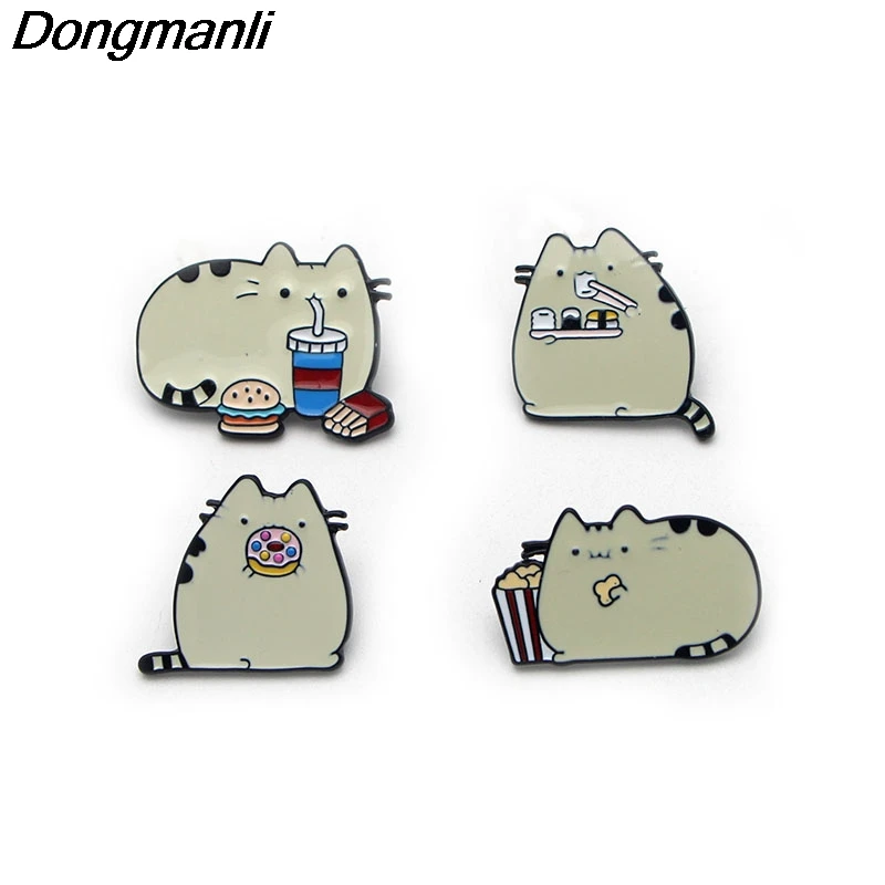 B2133 Dongmanli ювелирные изделия милый кот металл эмаль значок броши на одежду ювелирные изделия аксессуары