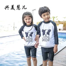 Одежда для малышей; детская одежда; купальник для мальчиков; бикини; Детский принт; длинный рукав; полиэстер; Животные; жемчуг; дневник