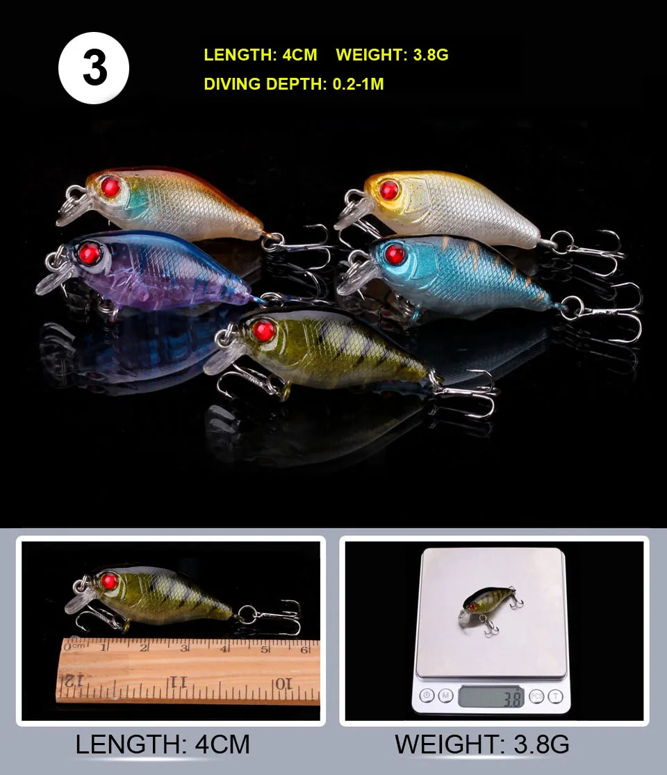 Caminhada de Peixe Isca de Pesca Iscas de Pesca Modelos e Manivela Isca de Pesca de Alta Lote Wobbler Minnow Isca Definido 5 de Alta Qualidade Enfrentar 29 Pçs - 9 Isca De Pesca Minnow Isca Iscas De