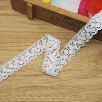 

18mm Polyester Lace Trim White Fabric Sewing Accessories Cloth Wedding Dress Decoration Ribbon Craft Supplies 400yards L171