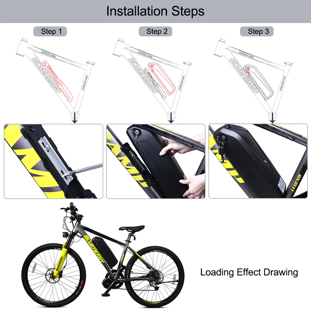 Excellent Bafang 48V 500W Mid Crank Motor Kits 48V 12Ah Samsung Cells Battery E-Bike DIY Conversion Electric Bicycle Whole Parts BBS02B 4