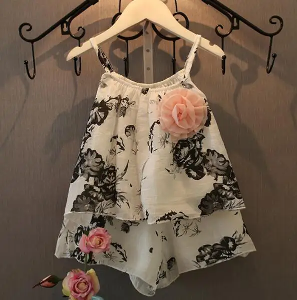 2017 Summer Girls Fashion Clothing Sets Brand Girls Clothes Kids