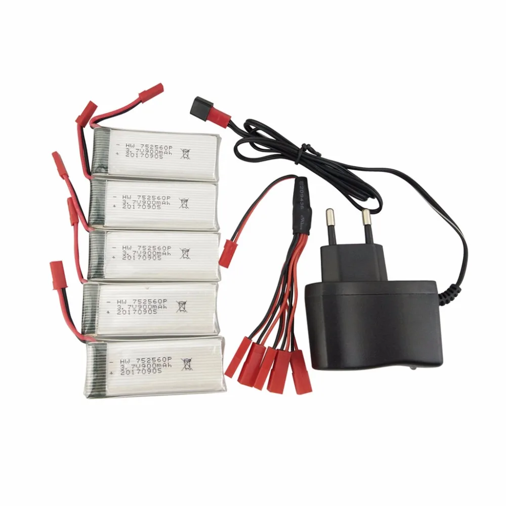 

5PCS 3.7V 900mah lithium Battery With 1 Rechargeable Cable And European Regulation Charger 8807 8807W Folding Aircraft Battery
