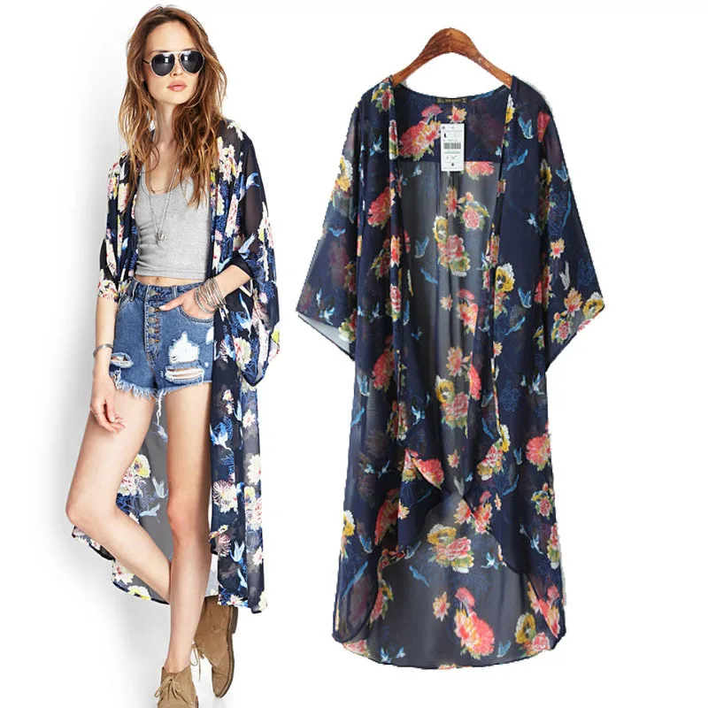 gilet kimono long femme