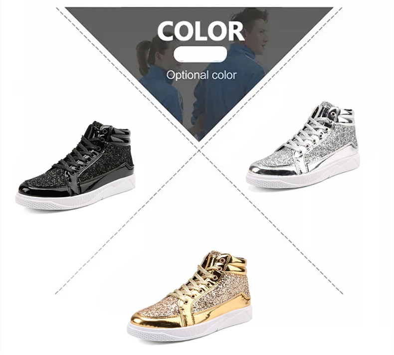 Brand Boots Men Glittering Leather Shoes Waterproof Male Casual Ankle Boot Street Style Canvas Bot Fashion Sneakers (2)