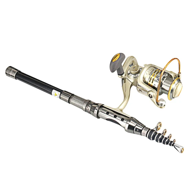 Best Price Telescopic Carbon Fishing Rod and Fishing Reel Wheel Superhard Portable Short Sea Pole Fishing Rod Spinning Reel Rod Combo