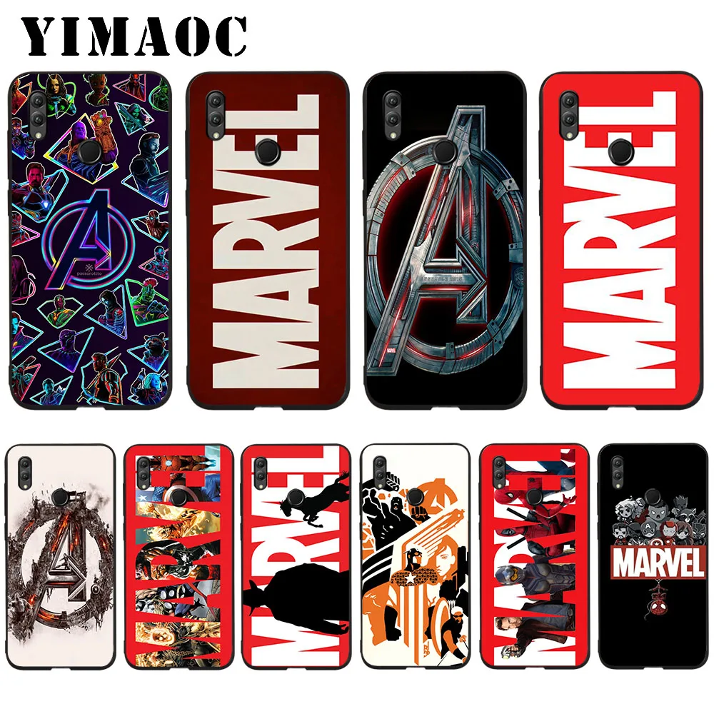 

YIMAOC Marvels Avengers Comics Soft Case for Huawei Honor Note 10 9 Lite 8C 8X 8 Lite 7X 7A 3GB Pro 7C 6A