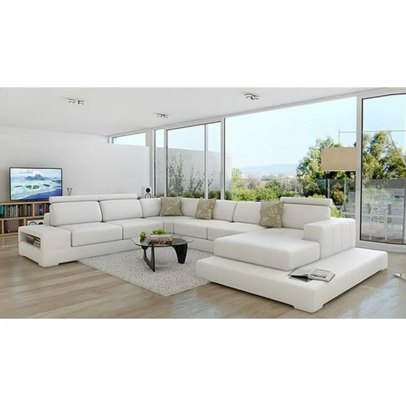 

U shape hot selling sectional sofa leather sofa set