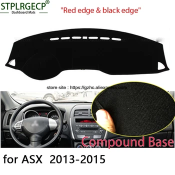 

StplrgeCP For Mitsubishi ASX 13-15 double layer Car Dashboard Cover Avoid Light Pad Instrument Platform Dash Board Cover Sticker