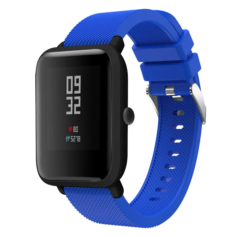 Мягкая силиконовая лента ремешок для Xiaomi Huami Amazfit Bip Youth Edition умные часы 20 мм сменный ремешок спортивный дышащий браслет