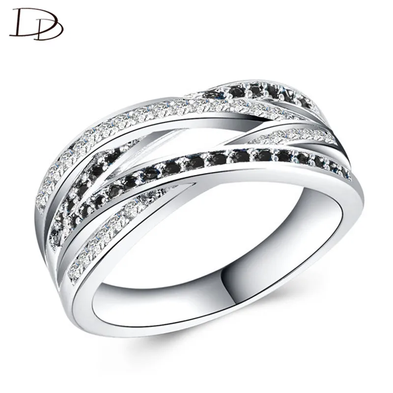 

DODO 5 Color Available Cool Cross Bague For Women Purple/Blue AAA Cubic Zircon Rings For Women Create Fashion Jewelry Gifts B602