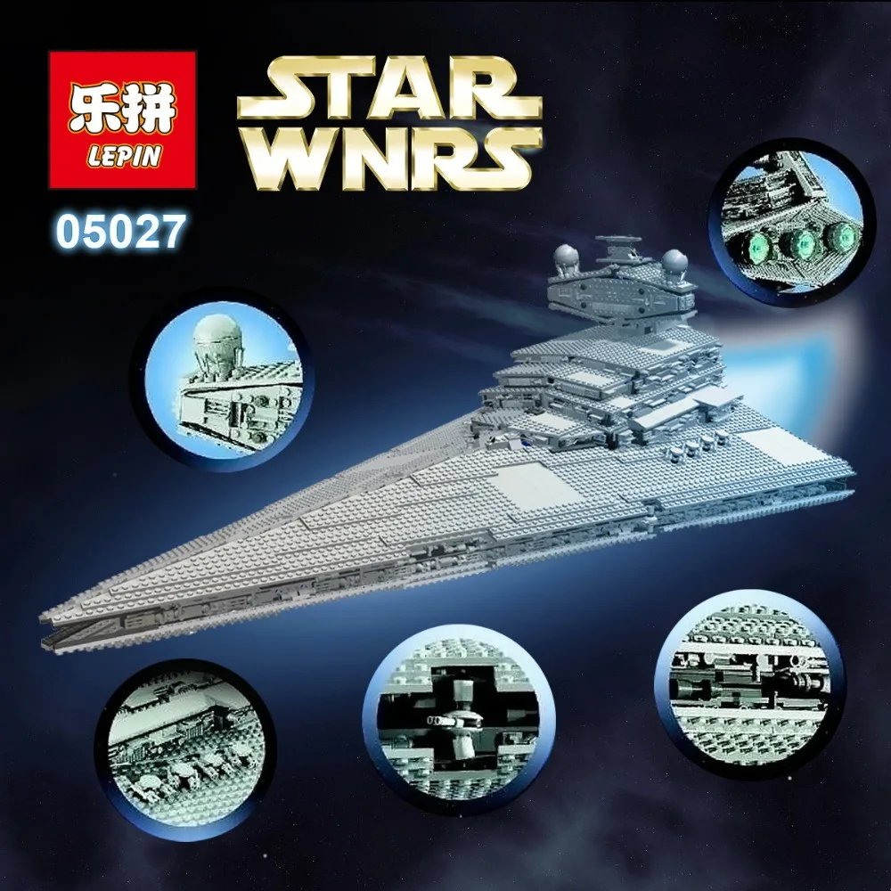 

lepin 3250Pcs 05027 Star Wars Emperor fighters starship Model Building Kit Blocks Bricks Compatible 10030 Children Toys