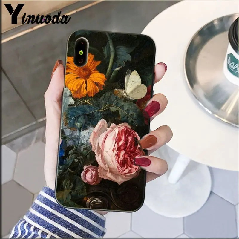 Classic painting flower Butterfly In a Vase aesthetic Art