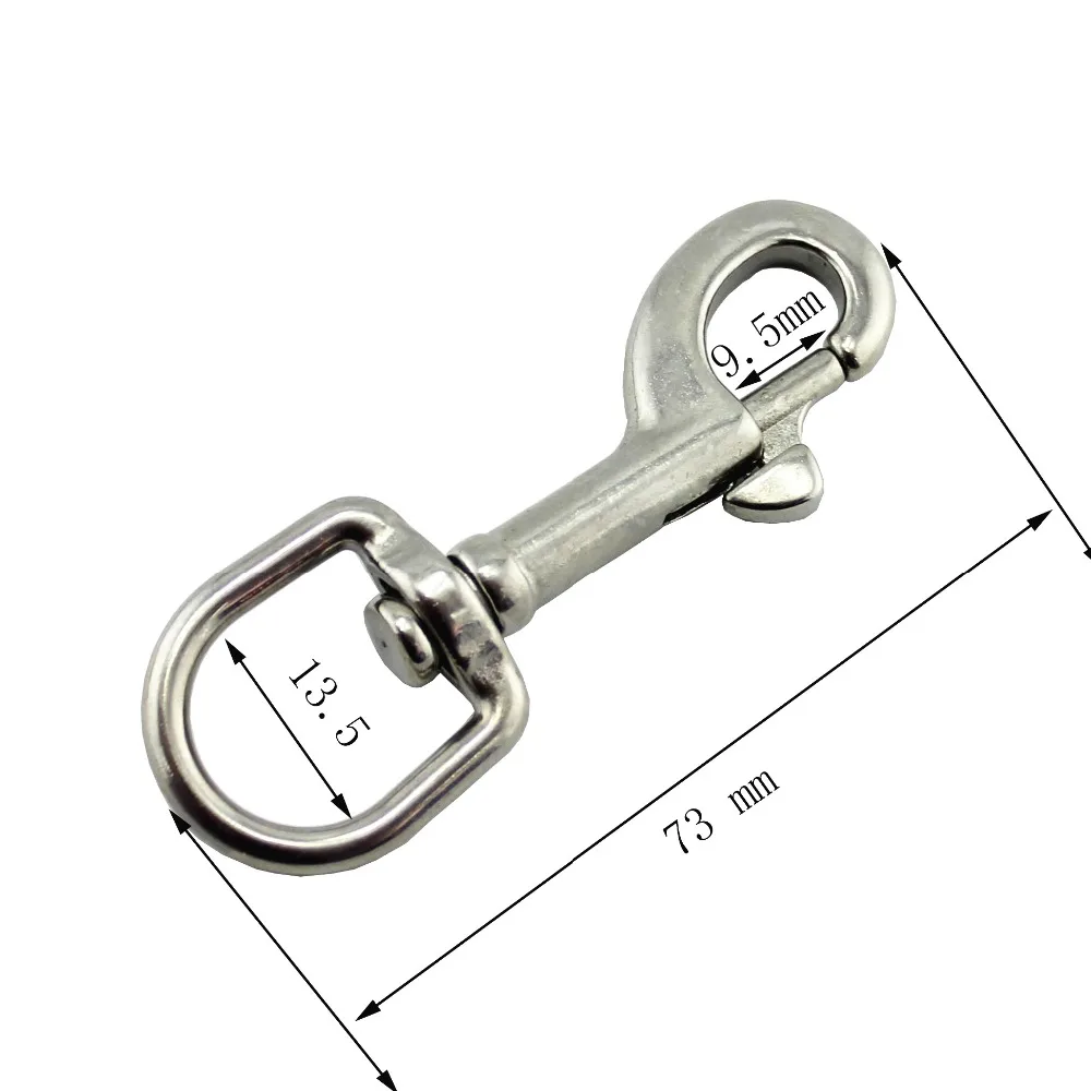 

Stainless Steel Swivel-Eye Bolt Spring Snap Hook Round Eye Swivel Quick Hook Hiking Camping Carabiner Pet Chains