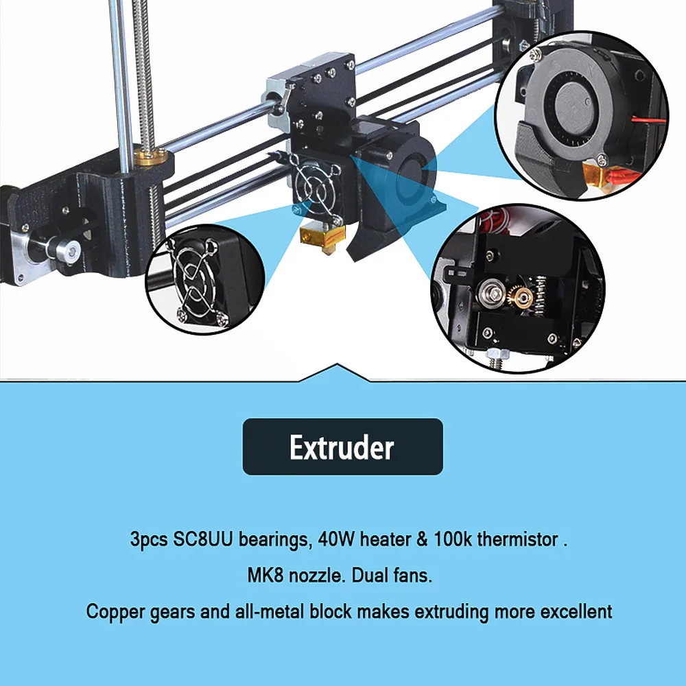 Tronxy настольный 3d принтер наборы DIY самостоятельная сборка акриловая рамка i3 с TF картой максимальный размер печати 220*220*240 мм