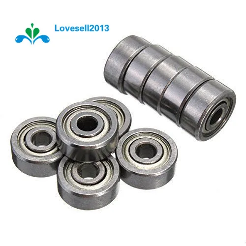 

5 PCS 623ZZ 3x10x4mm Bearing Miniature Ball Shielded Radial Bearings Silver