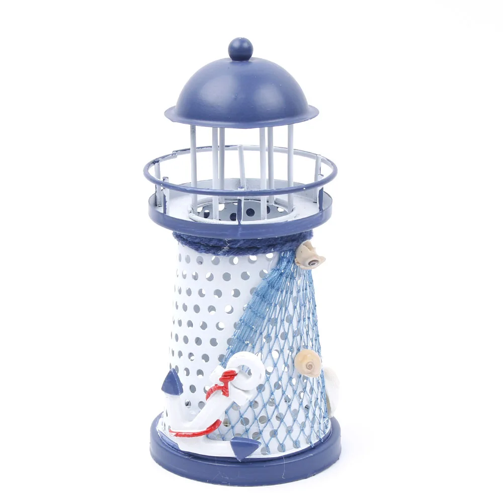 

Home Vintage Iron Lighthouse House Candle Stick Candelabrum Holder Stand Helpful